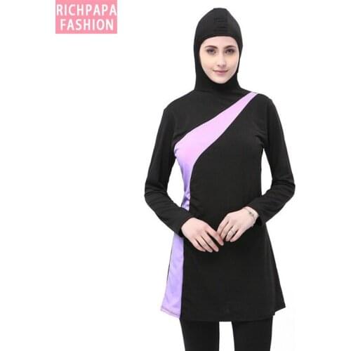 Hijab Islamic Swimsuit Islamic Swimwear 2 piece Muslim Burkinis Plus Size Women Musulman Modest Clothing Women islam