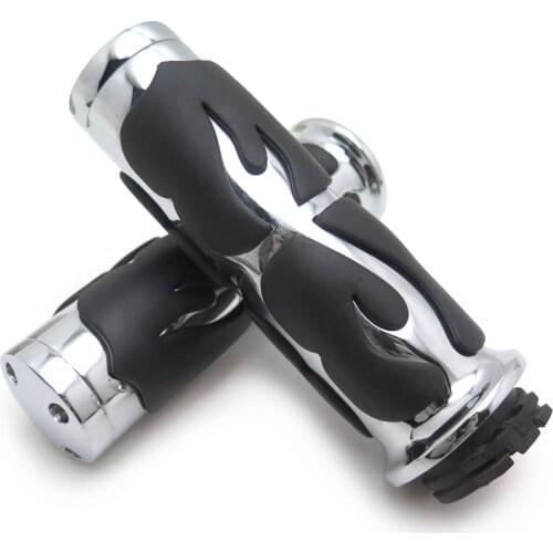 Aftermarket free shipping motorcycle parts Hand Grips 1" Handlebar fit for sportbikes 1987-2012 NO inter throttle CHROMED