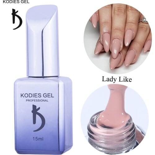 KODIES GEL 2 IN 1 Rubber Base Gel Nail Polish 15ML HOT French Pink Base Coat Varnishes UV Semi Permanent Professional Gel Primer
