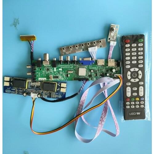 Kit for M170E5-L0C/M170E5-L01 Digital LCD Panel HDMI VGA Controller 30pin 4 CCFL 1280X1024 board remote TV USB DVB-T2 DVB-T 17"
