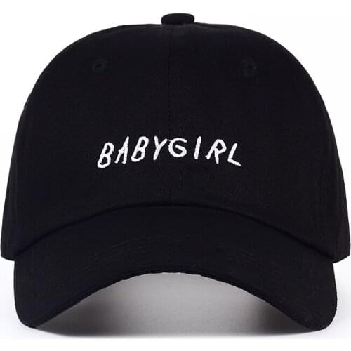 2017 new Baseball Cap BABYGIRL Embroidery baseball cap Fashion Hats Dad Hat men women Black white snapback baseball cap