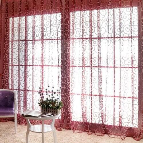 New Arrival Woven Office European Style Burnout Tulle Curtains For Living Room Screening Sheer Bedroom Luxury Fashion Drapes