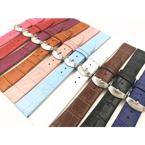 Wholesale 10PCS/lot 12MM 14MM 16MM 18MM 20MM 22MM genuine leather split leather Watch band watch strap men and women watch band