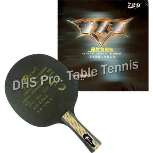 Pro Table Tennis PingPong Combo Racket Palio TCT with 729 General Sponge Rubber Shakehand long handle FL