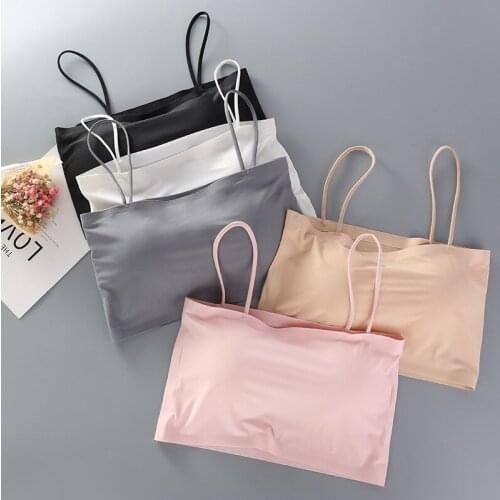 Ice Silk Sports Bras Women Push Up Solid Sports Bra Gym Fitness Yoga Jogging Girl Sling Underwear Yoga Sport Tops Camisole Vest