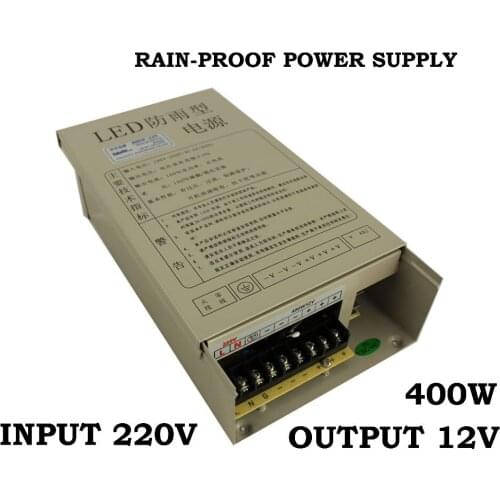 Transformer 12v 400w external in42patients module with lights rainproof switching power supply led power supply