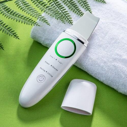 Ultrasonic Facial Skin Scrubber Deep Scrubber Ion Acne Blackhead Remover Peeling Shovel Cleaner Facial Massager Skin Care Tool