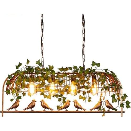 Vintage Bird Pendant Light Iron American Industrial LOFT Bar Cafe Personality E27 Decor Hanging Aisle Nordic Lamp birdcage lamp