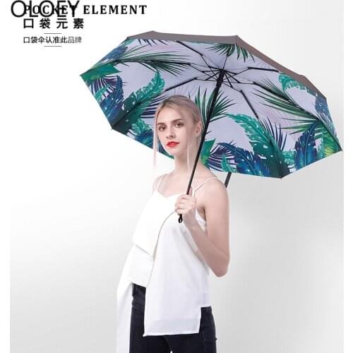 Parasol Umbrella Rain Women Men Pocket Sun Umbrellas UV Clear Five Folding Umbrella Mini Kids Umbrella Travel St. Patricks Day