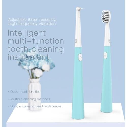 Multi-Function Electric Toothbrush Sonic Dental Scaler Double Head Teeth Whitening Tooth Calculus Tartar Stains Remover Tool