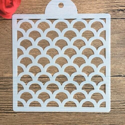 1pc 15 * 15cm mold DIY Pattern hollow template Stencils cake baking sugar powder sieve mold graffiti drawing tiles Stencils -16