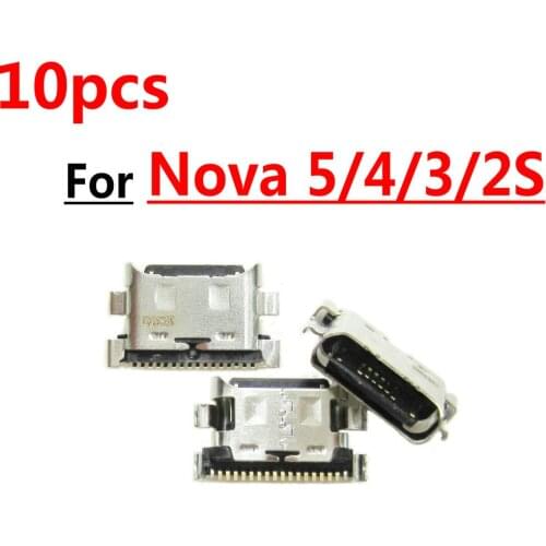 10pcs New Micro USB Plug Charging Port Connector Socket For Huawei Nova 5 4 3 2S