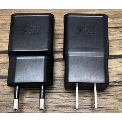 100pcs/lot Matte AAA+ quality 9V/1.67A or 5V/2A EU/US Micro USB Adaptive Fast Charging Charger For Samsung Galaxy S10