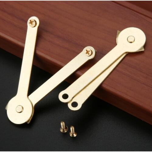 2Pcs Metal Lid Support Hinges Wood Box Display Furniture Decorative Hinges Kitchen Cupboard Cabinet Door Hinges Lid Stays 68*8mm