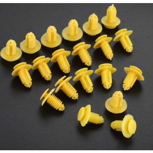 20Pcs D164 Clips Sill Kick Plate Cover Trim Retainer Fasteners Yellow For Rover 75 ZT EKM100270
