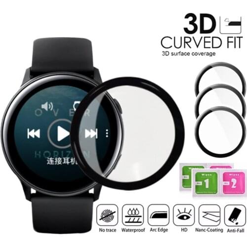 3D Curved Edge Screen Protector Soft Glass Film For Samsung Galaxy Watch 3 Geat Sport S3 (Not Glass) For Galaxy Acitve 2 Film