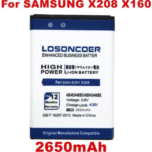 AB463446BU AB043446BE For Samsung SGH E251 E258 E350 E428 E500 E900 E908 M620 C512 X208 1258 1250 X160 B189 B309 F299 Battery