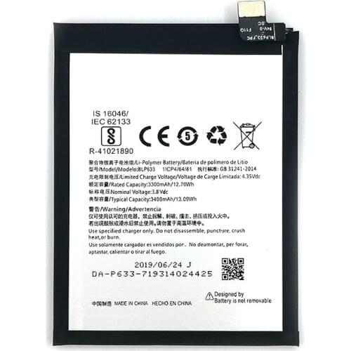 Wisecoco Fast delivery BLP633 3300mAh Battery For Oneplus 3 T Phone Latest Battery Replacement+Tracking Number
