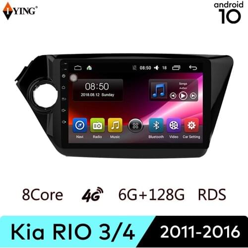 Car Radio Carplay For Kia RIO III IV 2011-2016 Android Auto DSP Multimedia Video Player Navigation GPS Android 10 QLED Screen