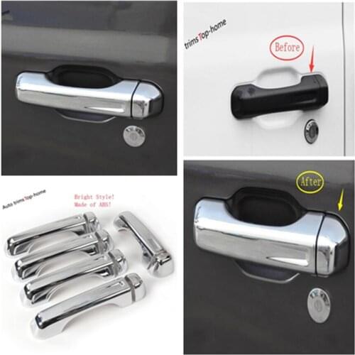 Yimaautotrims Car Door & Rear Tailgate Door Doorknob Handle Cover Kit Fit For Jeep Wrangler JL 4 Door Model 2018 - 2020 Exterior