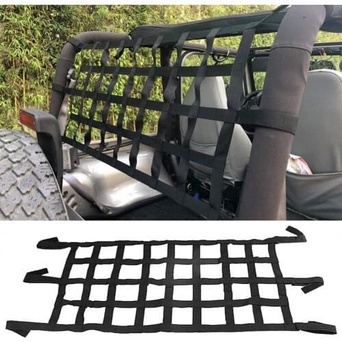 Car Auto Roof Rear Cargo Luggage Mesh Storage Net Holder Hammock for Wrangler Heavy Duty Cargo Net Cover Universal Car Cargo Net
