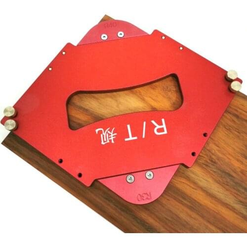 Woodworking Fillet Gauge Arc Radius Quick-Jig Router Table Round Corner Template R5-R40 T10-T40 Aluminium Alloy Bevel Gauge