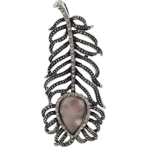 Druzy Fashion Jewelry Golden Stone Crystalfang Pendants for Women gold-Color triangle bird sinsect Free kolye for Shipping