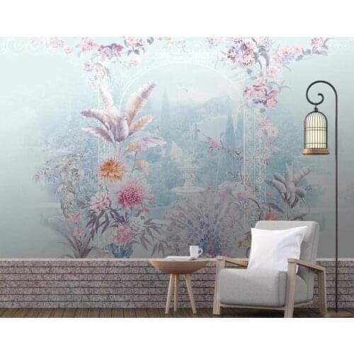 Custom Photo Wallpaper Tropical 3d Wallpaper Flower Wall Murals Luxury Wall Papers Rainforest Home Decor Living Room Wall Mural