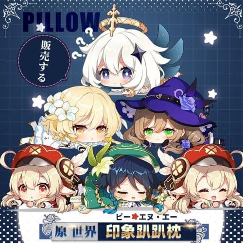 Game Genshin Impact Plush Pillow Doll Zhong Li Barbatos Cosplay Kawaii Cartoon Dolls Gift Accessories Props Game Genshin Impact