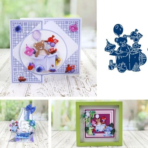 Toy Box Bear New Arrival 2021 Metal Cutting Die Scrapbooking DIY Decoration Craft Embossing Stencil Stansmallen Make Albums