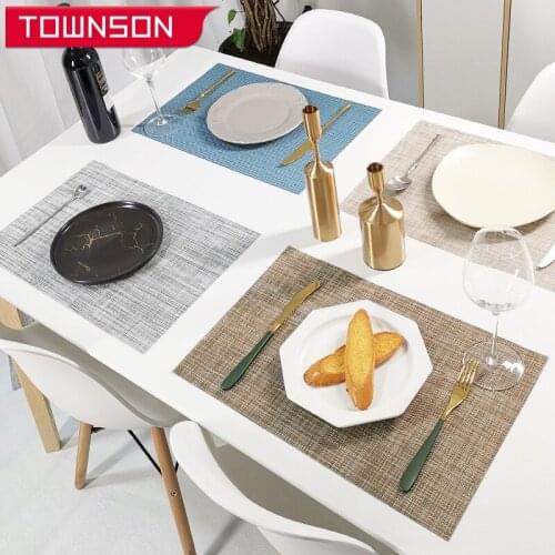 European style PVC Table mat Hotel Western Placemat Linen Disposable Insulation pads Teslin Table pad Desktop decoration