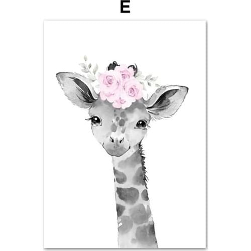 Rabbit Tiger Lion Giraffe Pink Flower DIY Cross Stitch 11CT Embroidery Kits Needlework Craft Set Printed Canvas Sell