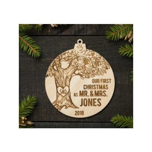 Our first Christmas ornament, Just married ornament, Wedding ornament, Newlywed ornament, Mr and Mrs ornament, Married Christmas