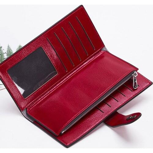 New PU Leather Women Wallets High Quality Designer Zipper & Hasp Long Wallet Female Card Holder Ladies Clutch Purse Money Bag