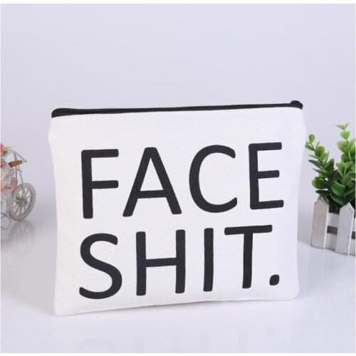 Wholesale 200pcs/lot Custom print logo Cosmetic Bag Cotton Beauty Makeup Pouch coin bag Storage Toiletry Bag with Your Logo SN