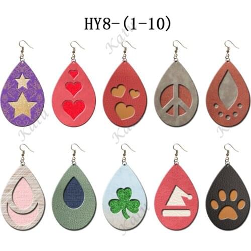 10 kinds of solid and hollow earring molds (size: 2 inches / 2.25 inches / 2.5 inches / 2.75 inches / 3 inches) wooden molds
