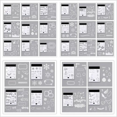 Clear Stamp and Metal Cutting Dies Cut Die Mold For Diy Scrapbook Paper Craft Knife Mould Blade Punch Stencils Dies