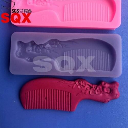 The comb Shaped Wedding Cake Top 3D Silicone Fondant Cake Mold For Cake Decorating Kitchen Accessories MR69