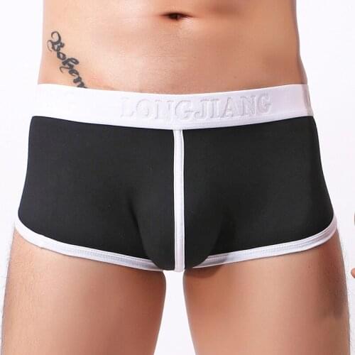 Sexy Men Underwear Cotton Boxers Shorts Man Comfortable Panties Mid-waist U Convex Pouch Underpants Cuecas calzoncillos S-XL