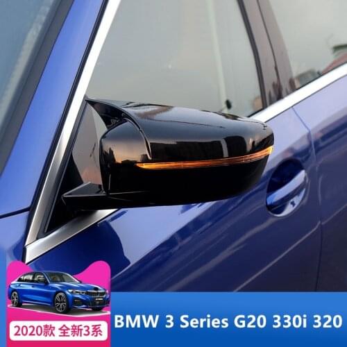 Car Styling Carbon Fiber Rearview Mirror Decoration Shell Sticker Cover frame Trim For BMW 3 Series G20 330i 320 2019 2020 Auto