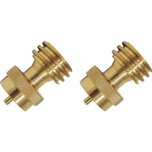 1Lb Propane Adapter for Disposable Throwaway Cylinder,1Lb to 20Lb Adapter Designed for 20 or 30 Pound LP Gas Bottle 2Pcs