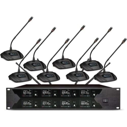 Eight-channel wireless conference microphone large and small conference room gooseneck microphone condenser microphone