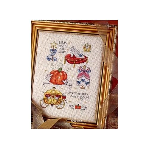 Fishxx Cross Stitch A334 Cute Cartoon Cinderella Magic Small Figure European Home Decoration