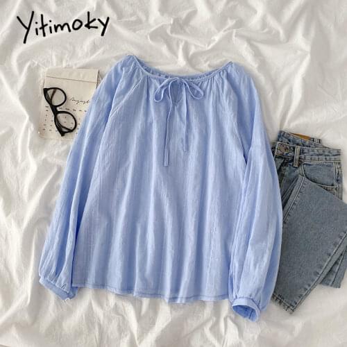 Женские хлопковые рубашки Yitimoky China At AliExpress