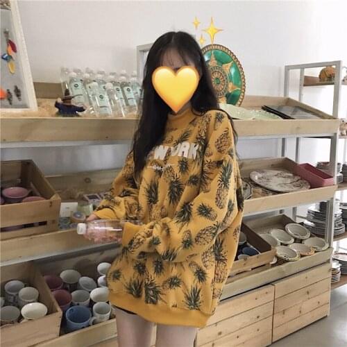 Womens Sweatshirt Womens Casual Geometric Print Hoodie Sweatshirt Long Sleeve Pullover Top Yellow Purple pineapple sweatshirt