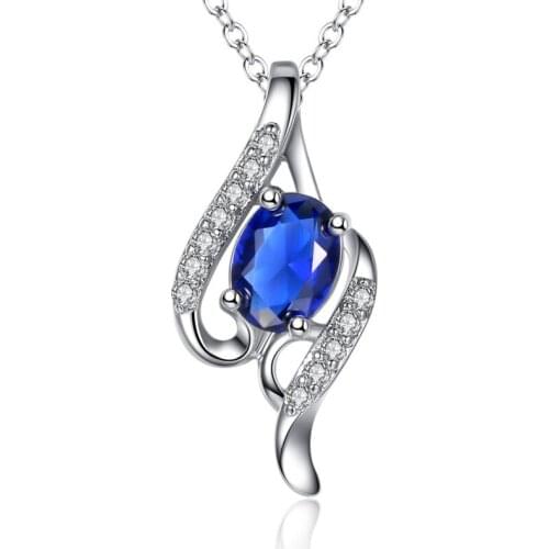Creative Personality Angel Wing Pendant Necklace For Women Wedding Engagement Blue Crystal Zircon Jewelry Party Necklace Gift