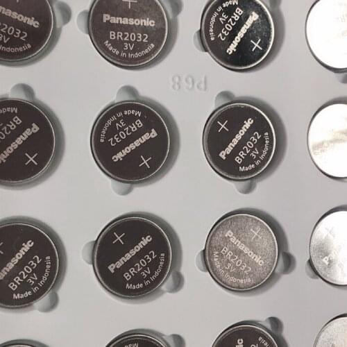 10pcs/lot New Original Panasonic 3V BR2032 Battery BR 2032 High temperature Button Coin Cell Battery Batteries