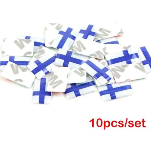 10pcs/lot, New Car styling Finland small Decorative Badge Hub caps Steering wheel for AUDI Skoda Seat Mazda Car Emblem Sticker