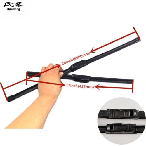 2pcs/lot SG-001 Wiper blades for 2013-2016 MAZDA 3 M3 24"+17" fit standard J hook wiper arms car accessories