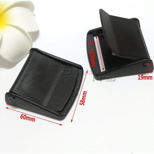 20pcs/lot 2" Cam Buckles Plastic Black Toggle Clip Backpack Straps Webbing 50mm